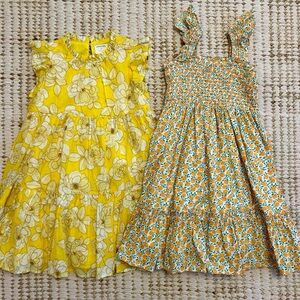 Yellow Floral Tiered Sundress for Kids